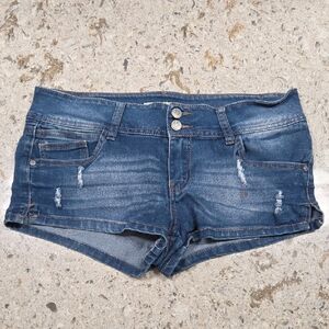 Trendy Paris Blues‎ Distressed Blue Jean Shorts